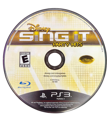 Disney Sing It: Party Hits disc for PlayStation 3 (PS3) video game
