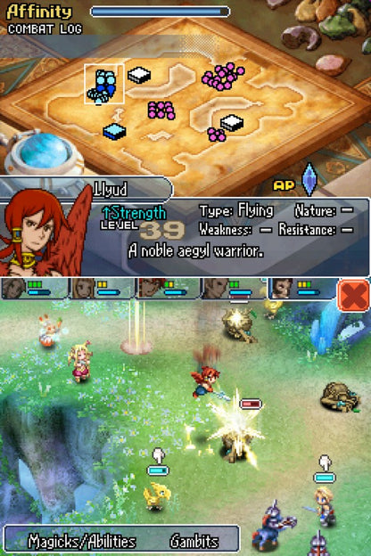 Final Fantasy XII Revenant Wings Nintendo DS game featuring real time strategy RPG gameplay with touch based unit control summoning mechanics base capturing and tactical combat set in the Final Fantasy XII universe gameplay 