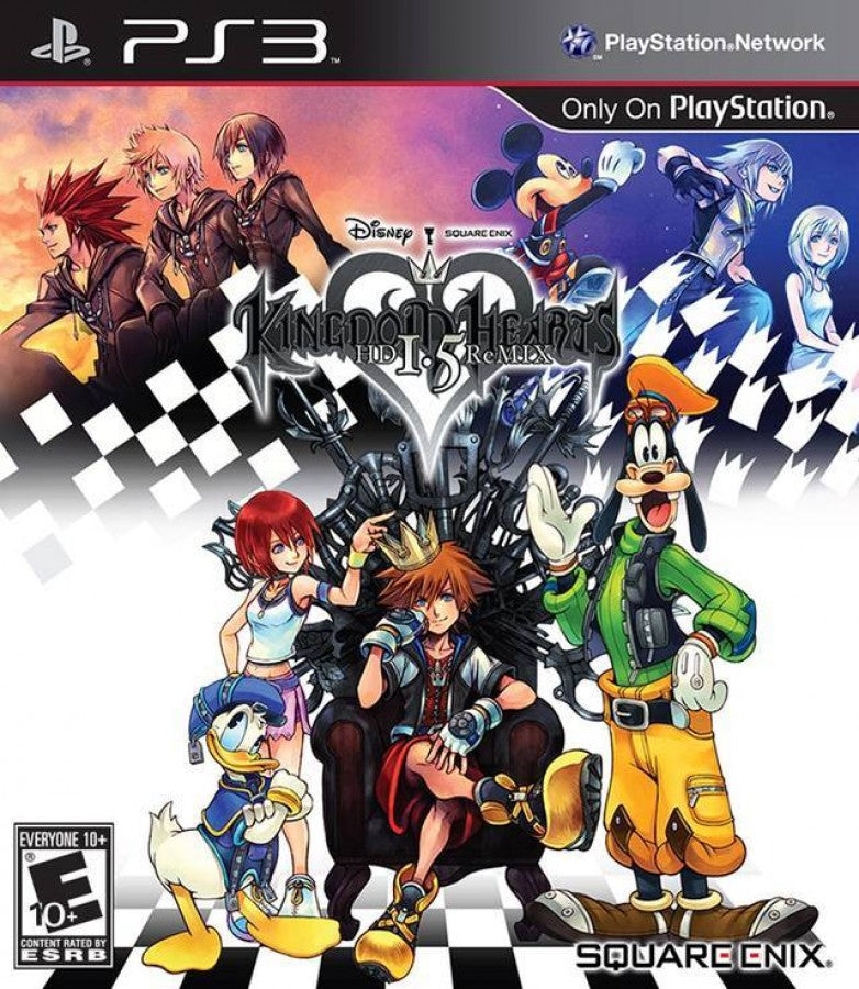 Kingdom Hearts HD 1 point 5 Remix cover art for PlayStation 3 PS3 video game