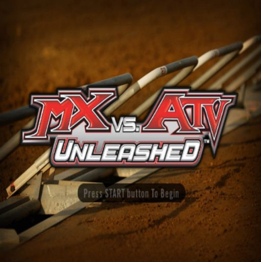 MX vs. ATV Unleashed [Greatest Hits] – PlayStation 2 (PS2) off-road racing video game title screen