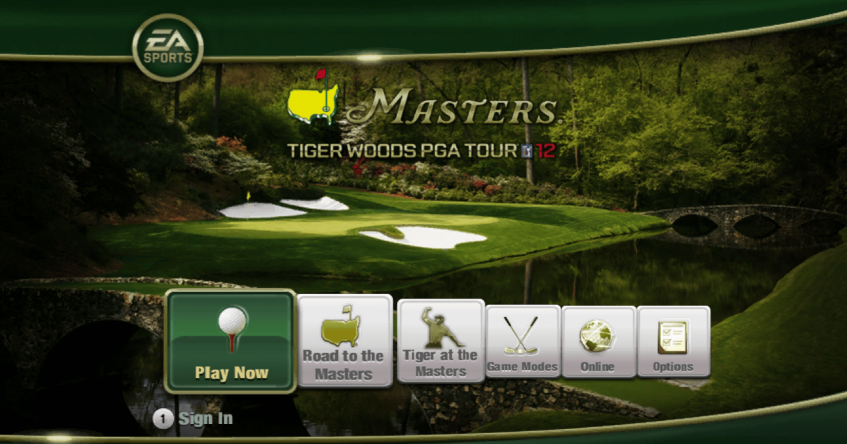 Tiger Woods PGA Tour 12: The Masters stat menu for Nintendo Wii (Wii) featuring motion‑controlled golf, authentic courses, and the iconic Masters Tournament experience.