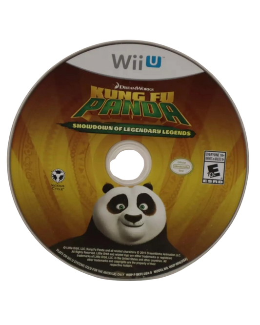 Kung Fu Panda Showdown of Legendary Legends disc cover art for Nintendo Wii U video game.