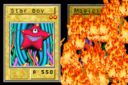 Yu-Gi-Oh! Reshef of Destruction Game Boy Advance gameplay for retro video game featuring strategic card battle gameplay, duel monster mechanics, anime inspired storyline, deck building progression, turn based dueling strategy, and portable handheld trading card game adventure on GBA system