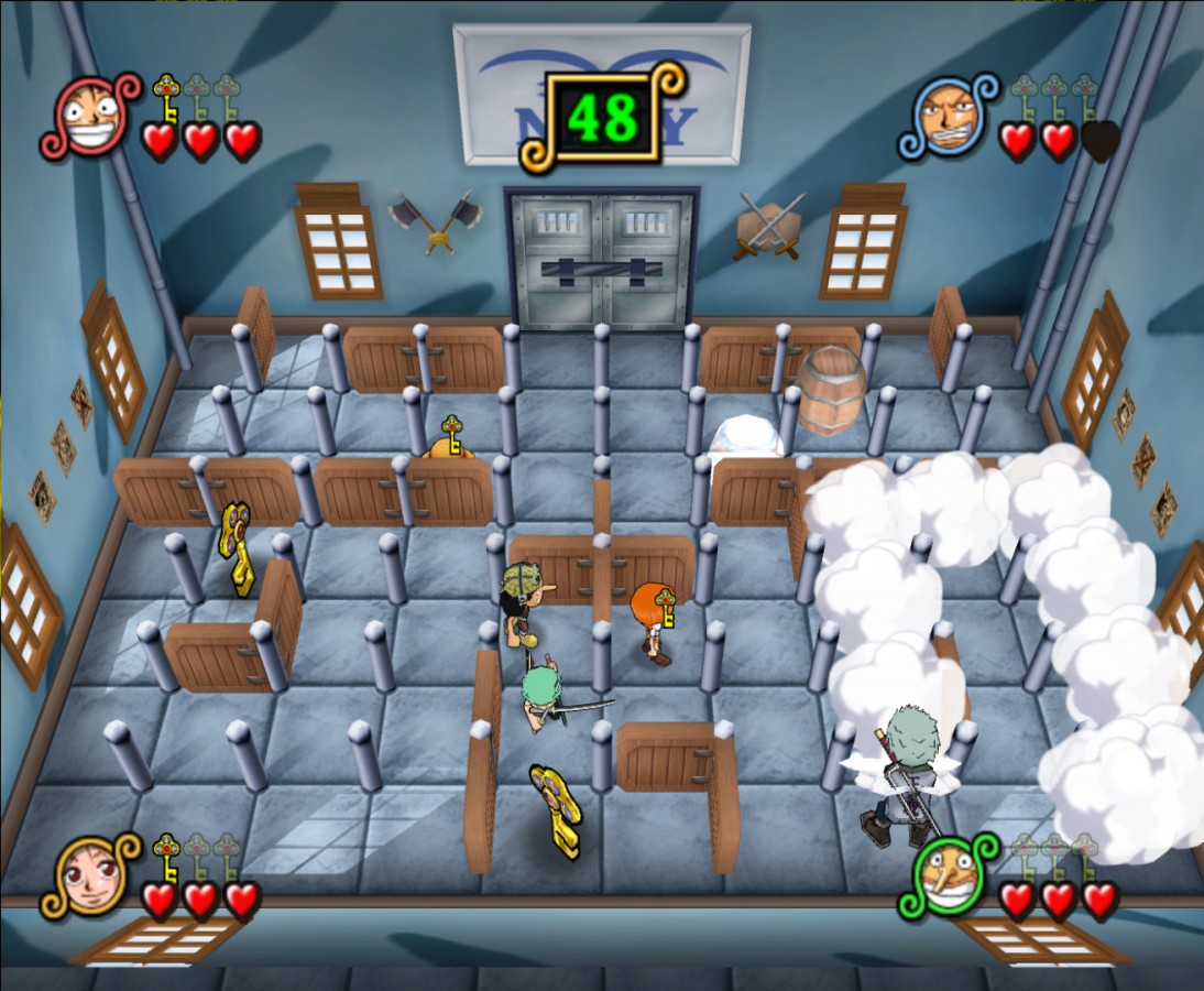 One Piece Pirates Carnival for GameCube featuring party style mini games and characters from the One Piece universe gameplay