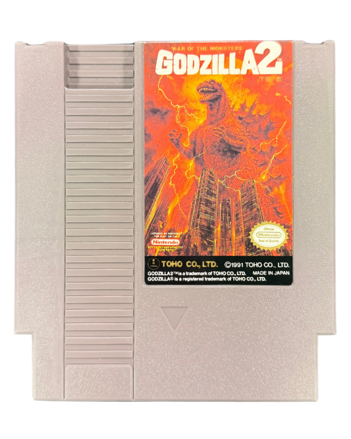 Godzilla 2 Nintendo Entertainment System NES for retro video game enthusiasts featuring turn based strategy gameplay giant monster battles classic kaiju action tactical map movement city destruction iconic Toho monsters 8 bit adventure collectible gaming appeal cartridge