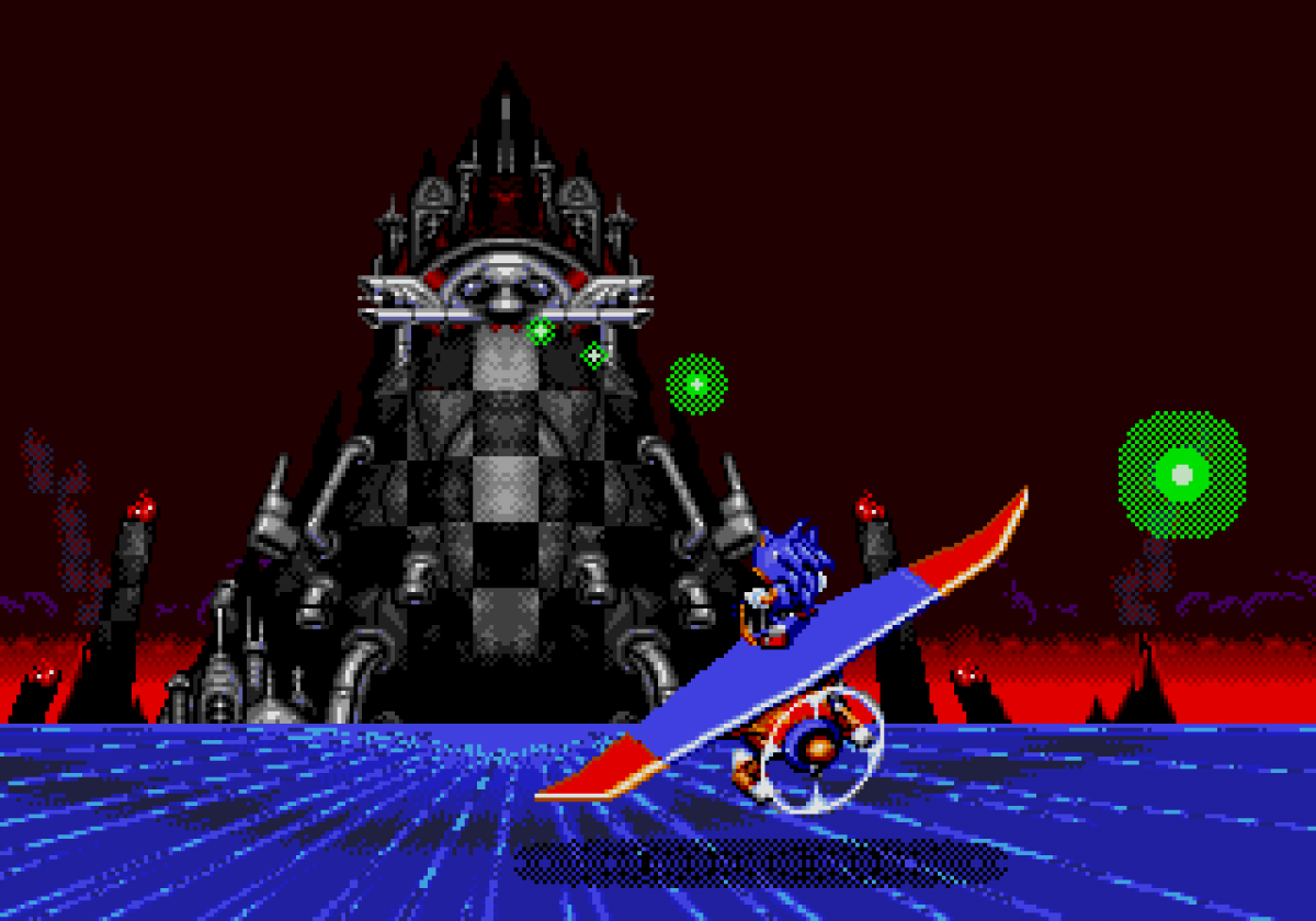 Sonic Spinball Sega Genesis arcade-style pinball game featuring Sonic the Hedgehog in fast-paced action levels gameplay