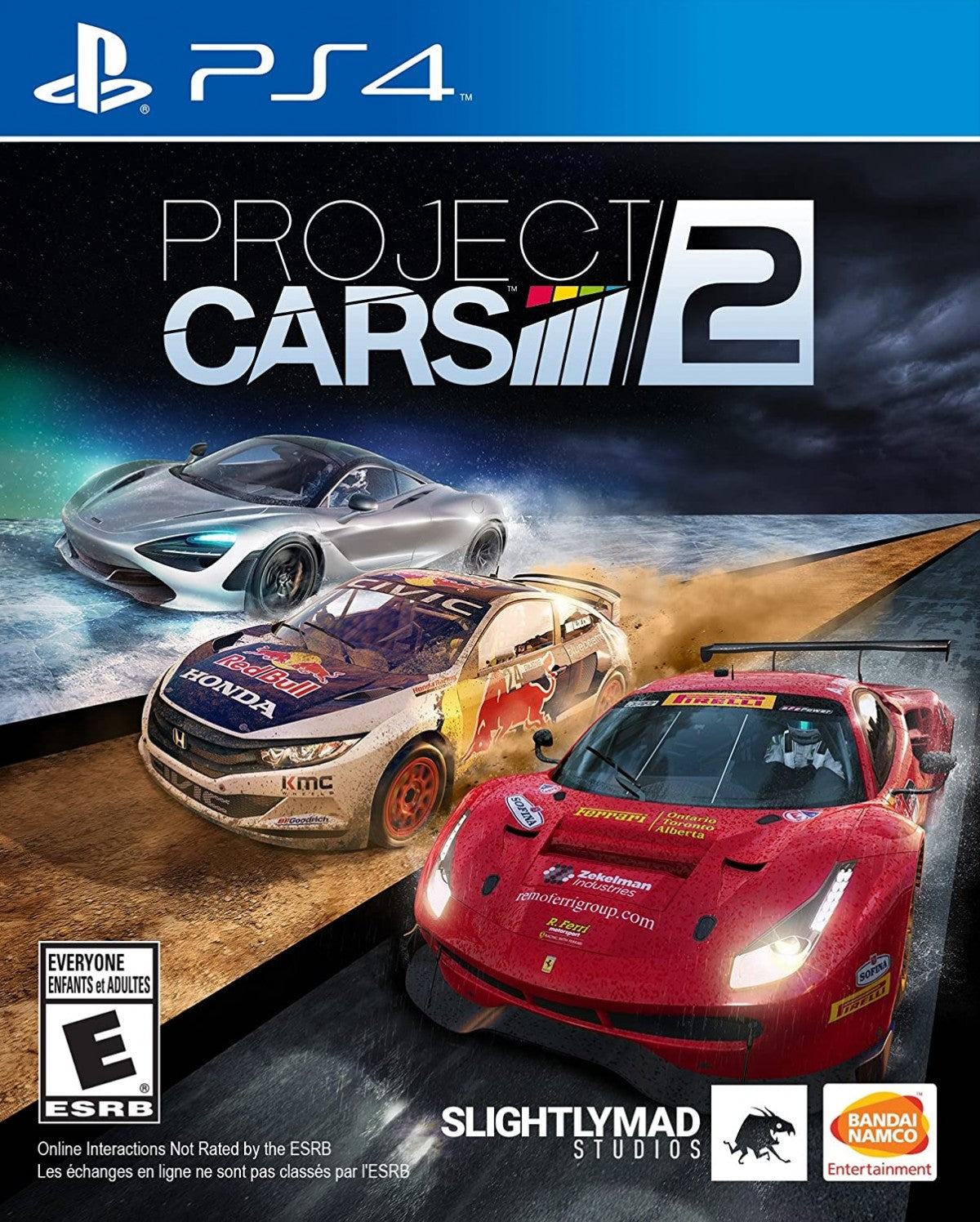 Project Cars 2 – PlayStation 4 (PS4) video game cover image, realistic racing simulation.