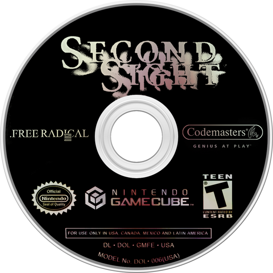 Second Sight Nintendo GameCube for retro video game enthusiasts featuring action adventure gameplay psychic abilities stealth mechanics third person combat suspenseful storytelling puzzle solving and collectible gaming appeal disc 