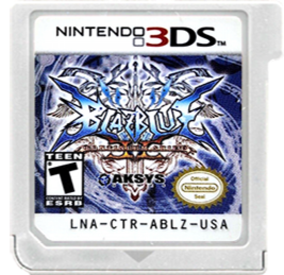BlazBlue: Continuum Shift II cartridge for Nintendo 3DS (3DS) fighting video game