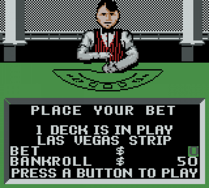 Las Vegas: Cool Hand ganmeplay for Game Boy Color (GBC) video game