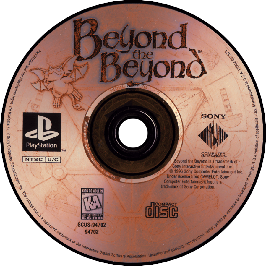 Beyond the Beyond retro fantasy role-playing RPG game for PlayStation 1 (PS1) disc