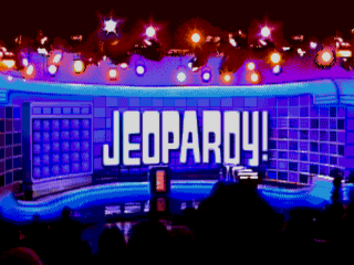 Jeopardy title screen for Sega Genesis (GEN) video game