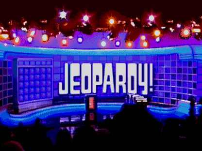 Jeopardy title screen for Sega Genesis (GEN) video game