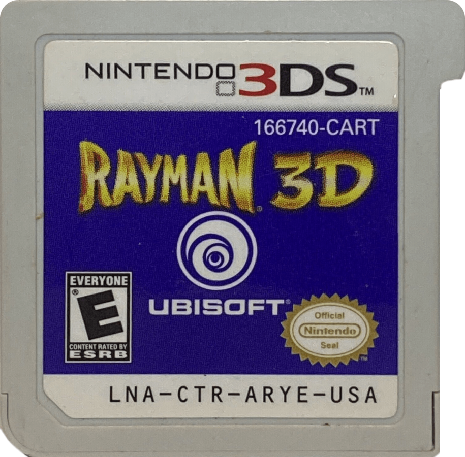 Rayman 3D Nintendo 3DS 3DS for retro video game enthusiasts featuring 3D platforming gameplay colorful worlds adventurous exploration creative abilities challenging enemies puzzle solving classic Rayman action and collectible gaming appeal cartridge