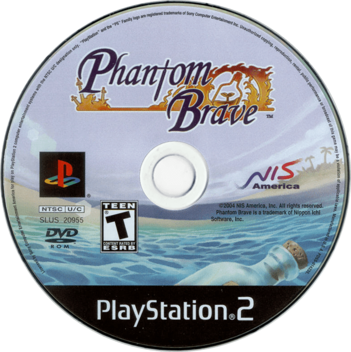 Phantom Brave game for the PlayStation 2 featuring tactical RPG gameplay with grid free movement phantom summoning mechanics character driven storylines and strategic battles set in a colorful island world disc