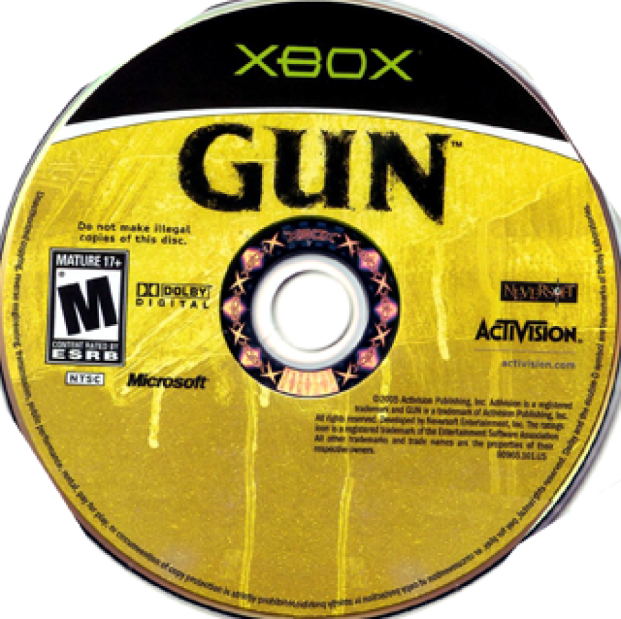Gun – Xbox (XBOX) Front Disc Art Cover For this Xbox Original Video Game