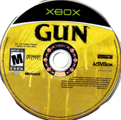 Gun – Xbox (XBOX) Front Disc Art Cover For this Xbox Original Video Game