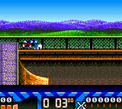 Road Champs for Game Boy Color, gameplay for an arcade racing video game with vehicle-based gameplay, track challenges, collectible cars, and casual driving action