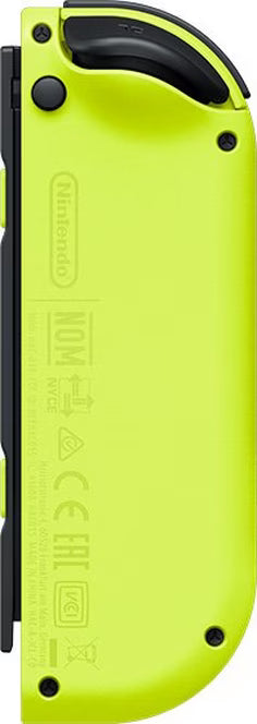 Nintendo Switch Yellow Joy-Con Controller for video game enthusiasts featuring vibrant green finish wireless motion controls HD Rumble responsive buttons multiplayer compatibility versatile handheld and docked play support and collectible gaming appeal back L