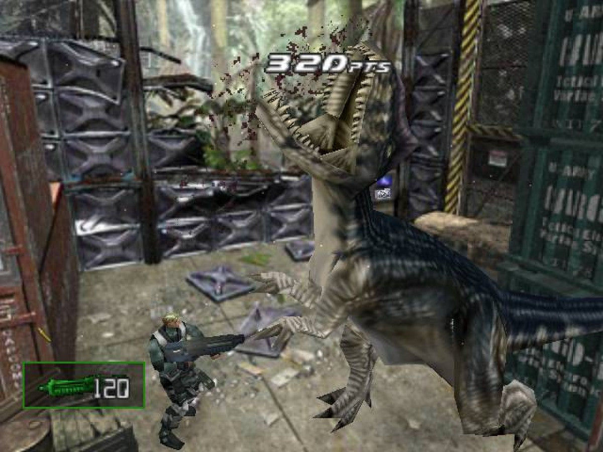 Dino Crisis 2 PS1 PlayStation 1 survival horror action game dinosaur shooter Capcom arcade style combat Regina third person adventure retro video game gameplay