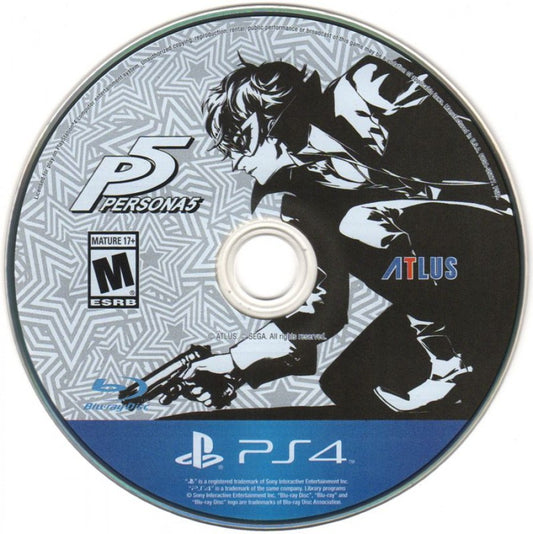 Persona 5 – PlayStation 4 (PS4) video game disc, turn-based role-playing game