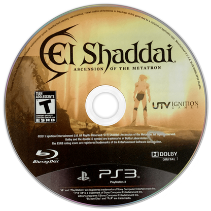 El Shaddai: Ascension of the Metatron disc for PlayStation 3 (PS3) video game