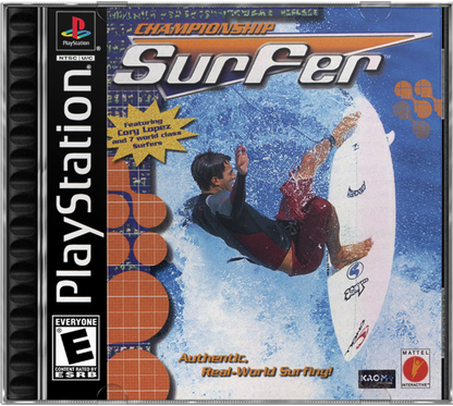 Championship Surfer – PlayStation 1 (PS1) cover art for retro video game