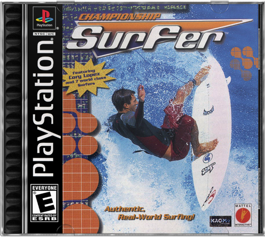 Championship Surfer – PlayStation 1 (PS1) cover art for retro video game