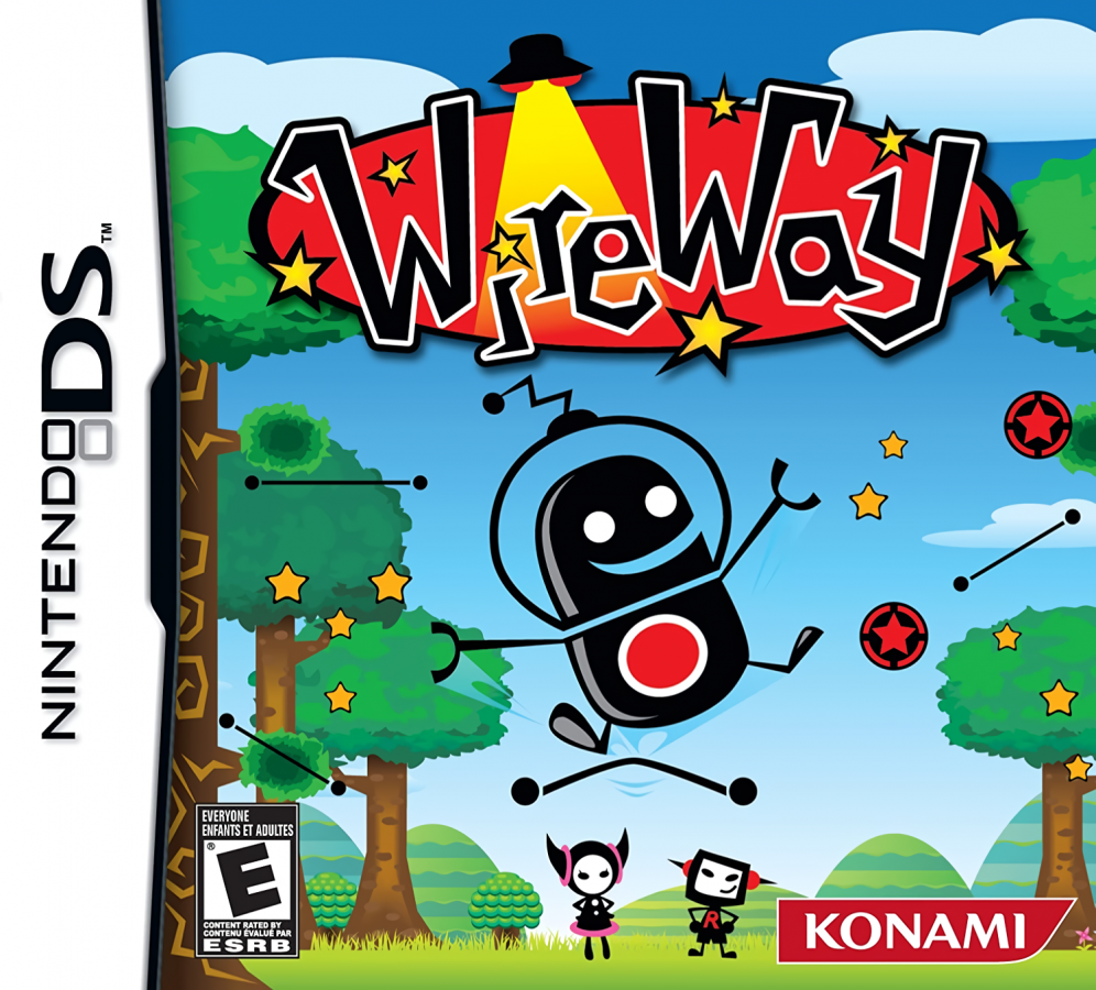 WireWay for Nintendo DS, cover image for a puzzle platformer video game with stylus-based controls, physics gameplay, obstacle navigation, and creative level challenges
