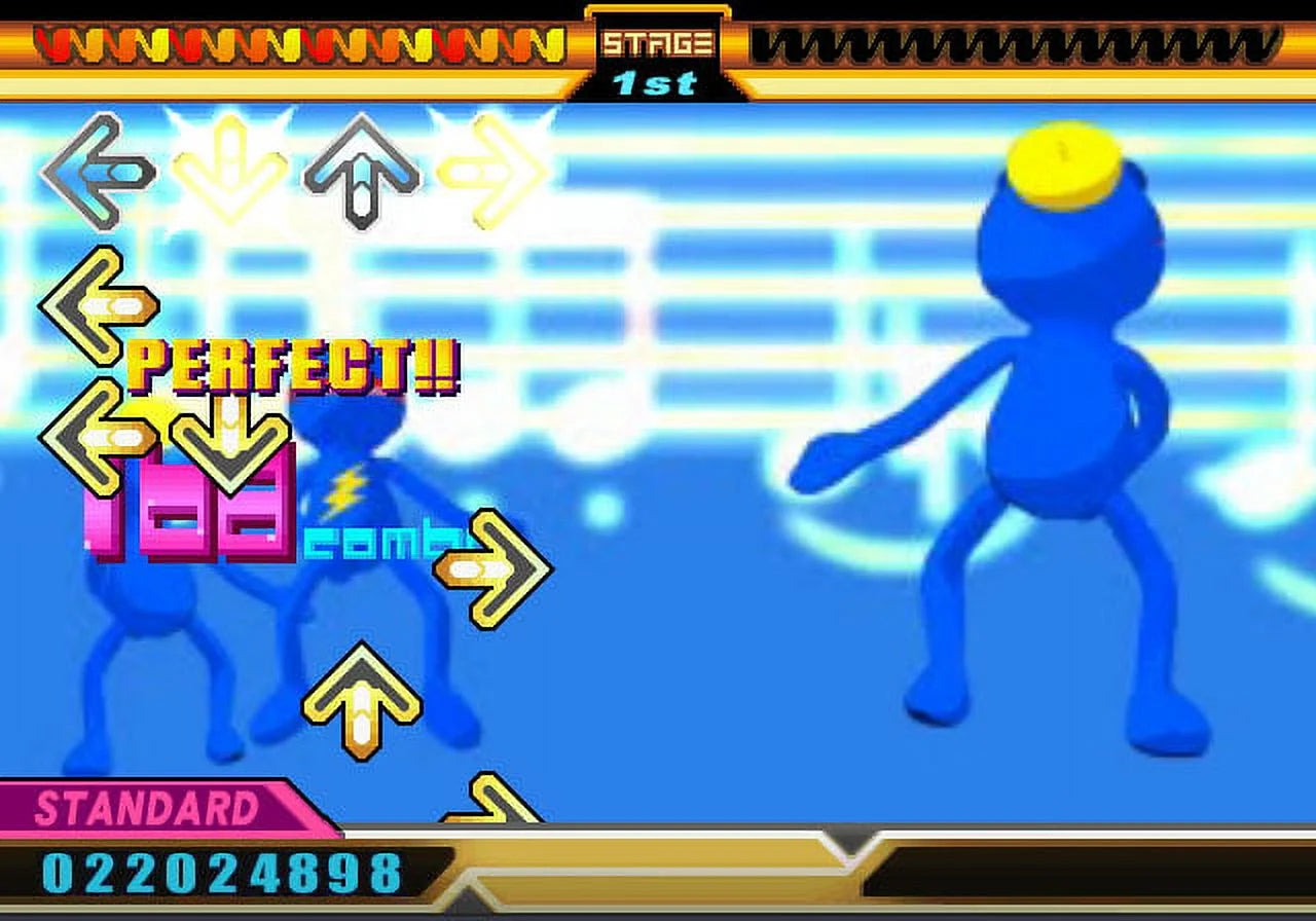 DDRMAX2 Dance Dance Revolution for PlayStation 2 rhythm music game featuring dance pad gameplay multiple songs multiplayer mode and choreographed dance routines gameplay 