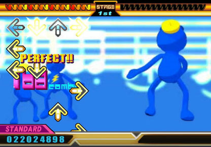 DDRMAX2 Dance Dance Revolution for PlayStation 2 rhythm music game featuring dance pad gameplay multiple songs multiplayer mode and choreographed dance routines gameplay 