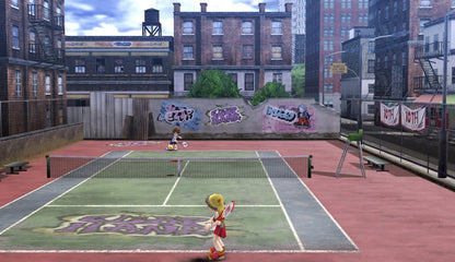 Hot Shots Tennis Get a Grip PlayStation Portable game featuring arcade-style tennis gameplay and colorful character action screenshot