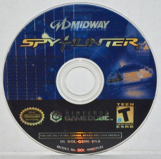 Spy Hunter for Nintendo GameCube vehicular combat action game featuring high speed driving weapons upgrades mission based gameplay arcade style espionage theme disc