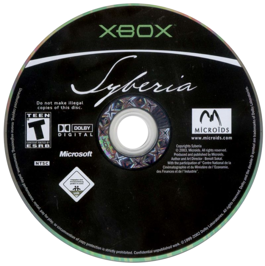 Syberia Xbox XBOX video game featuring point and click adventure gameplay Kate Walker character exploration puzzle solving mystery investigation interactive environments story driven adventure mechanical inventions and classic Xbox gameplay retro video game collection collectible gaming appeal game disc