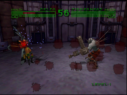 Biofreaks Nintendo 64 N64 video game featuring 3D fighting gameplay futuristic mutant characters weapon based combat special attacks arena battles character matchups and classic 64 bit Nintendo gameplay retro video game collection collectible gaming appeal gameplay