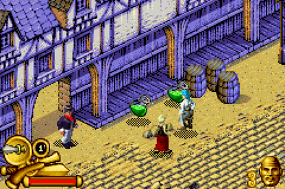 Pirates of the Caribbean Curse Of The Black Pearl Game Boy Advance GBA action platformer sword fighting gameplay