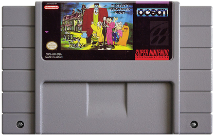 Addams Family Pugsley's Scavenger Hunt cartridge for Super Nintendo Entertainment System (SNES) retro video game