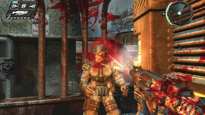 LocalID_76216TimeShift PlayStation 3 PS3 retro video game first person shooter featuring time manipulation abilities futuristic combat challenging missions strategic action gameplay enemies and environments classic PS3 gaming experience collectible game collection appeal gameeplay