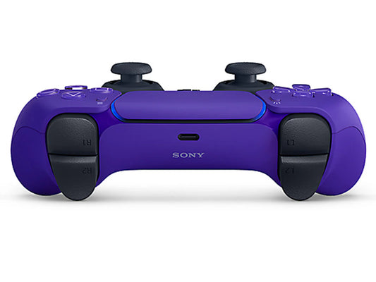 PlayStation 5 DualSense wireless controller Galactic Purple color ergonomic gaming accessory haptic feedback adaptive triggers motion sensor console controller for PS5 gamers back