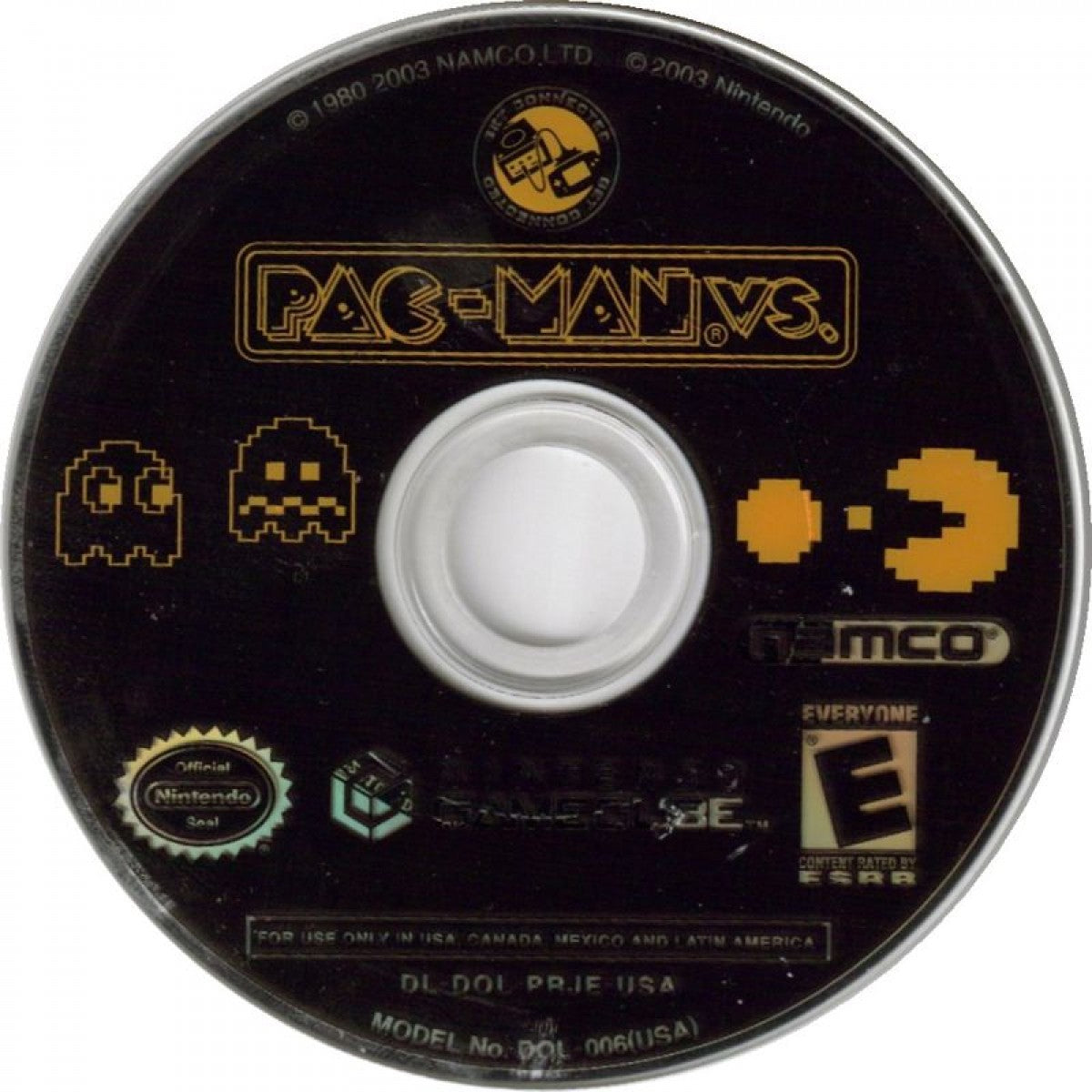 Pac-Man vs. / Pac-Man World 2 Player's Choice GameCube game featuring classic maze action and 3D platforming adventure on Nintendo GameCube disc 1
