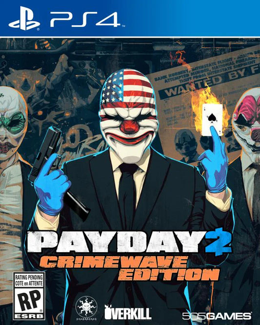 Payday 2: Crimewave – PlayStation 4 (PS4) cover art for video game for PS4