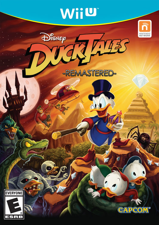DuckTales Remastered Nintendo Wii U video game, action platformer, classic Disney adventure, HD remaster, retro-inspired gameplay front cover