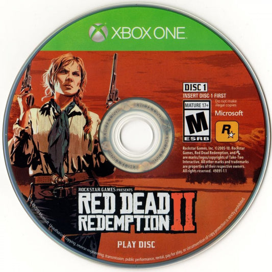 Red Dead Redemption 2 – Xbox One (XONE) disc for open-world action-adventure video game