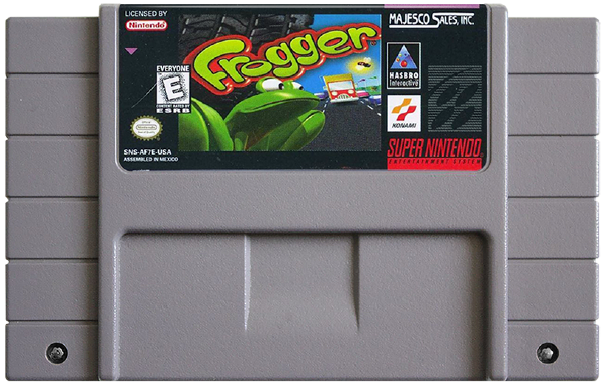 Frogger cartridge for Super Nintendo Entertainment System (SNES) retro video game