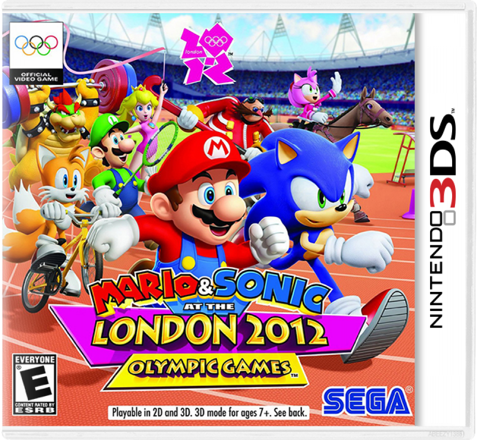Mario and Sonic at the London 2012 Olympic Games cover art for Nintendo 3DS (3DS) video game