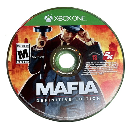 Mafia : Definitive Edition disc for Xbox One (XONE) action-adventure video game.
