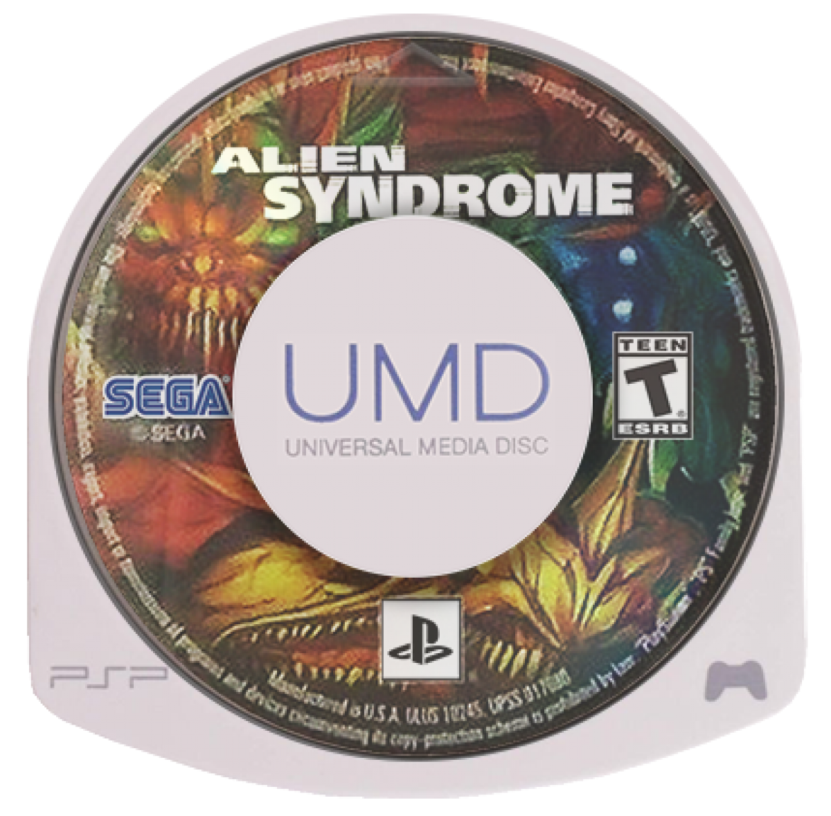 Alien Syndrome PlayStation Portable PSP for action role playing shooter video game fans featuring top down alien combat futuristic sci fi environments cooperative multiplayer character upgrades intense missions powerful weapons arcade inspired gameplay collectible gaming appeal UMD disc