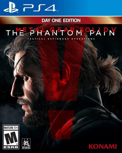 Metal Gear Solid V: The Phantom Pain [Day One] – PlayStation 4 (PS4) video game cover art, action stealth game