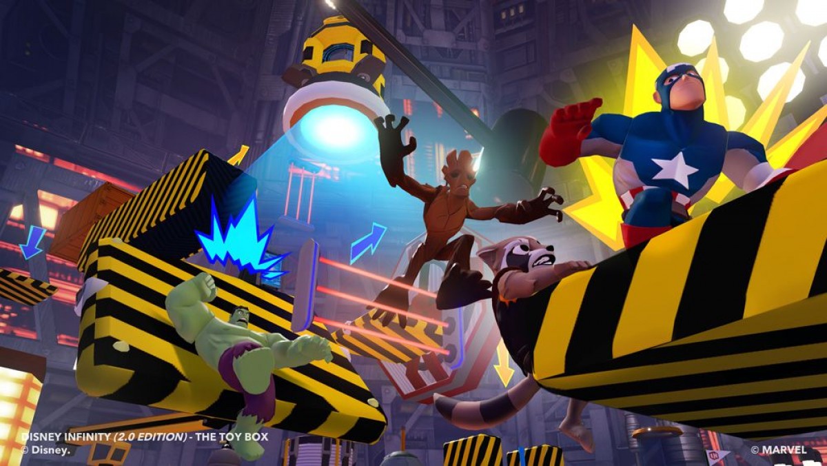 Disney Infinity 2.0 – Xbox One (XONE) gameplay for action-adventure game featuring Marvel characters and customizable Toy Box gameplay.