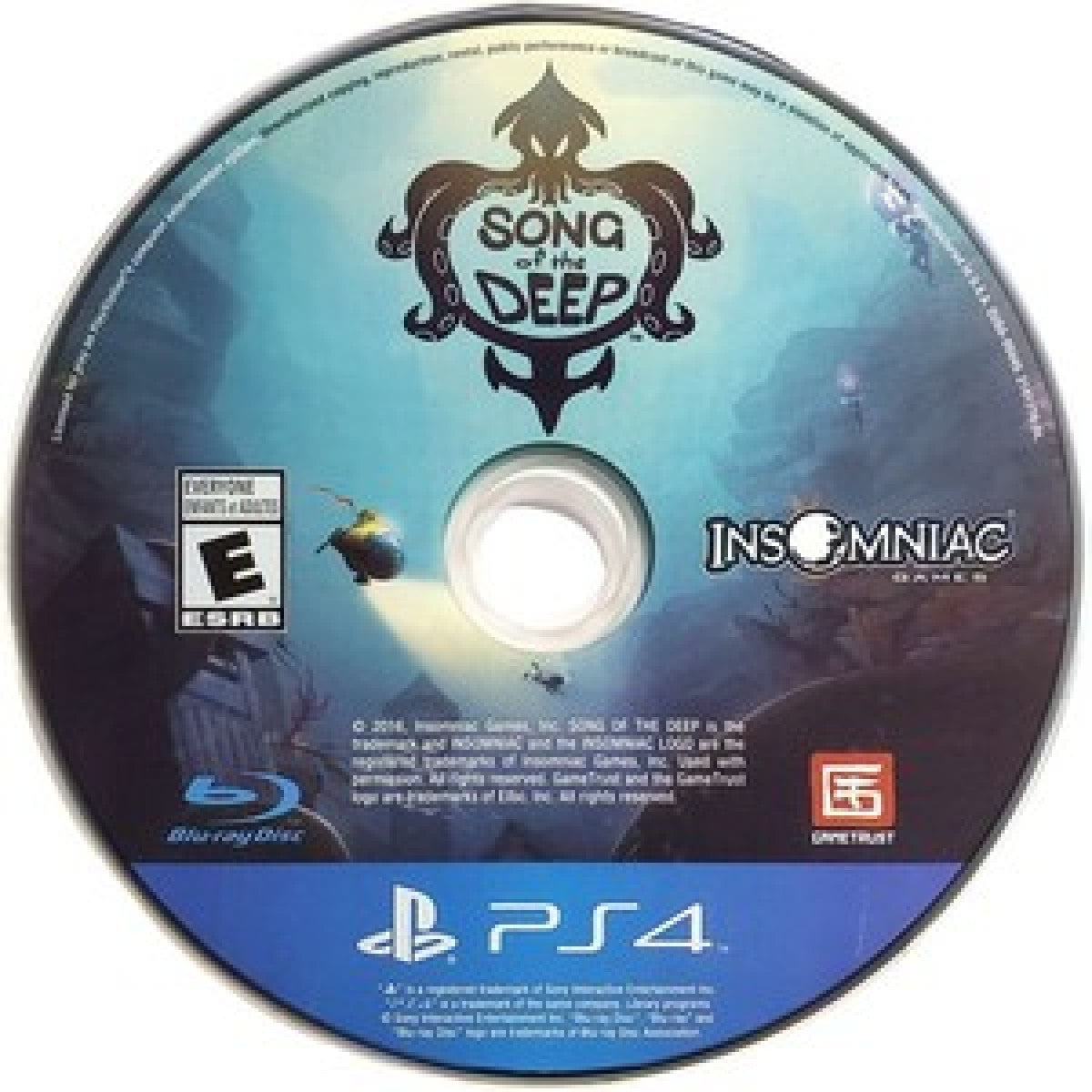 Song of the Deep PS4 action-adventure video game disc